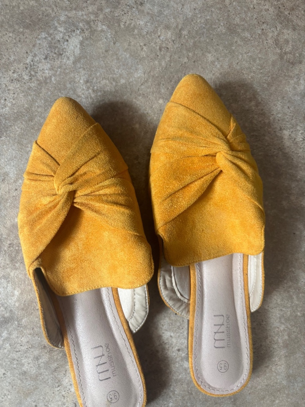 Yellow slip on